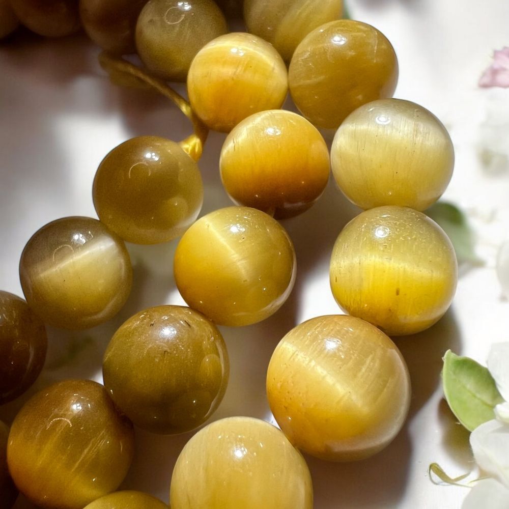 Gold Tiger Eye 8‎ mm Beads String for Jewelry Making